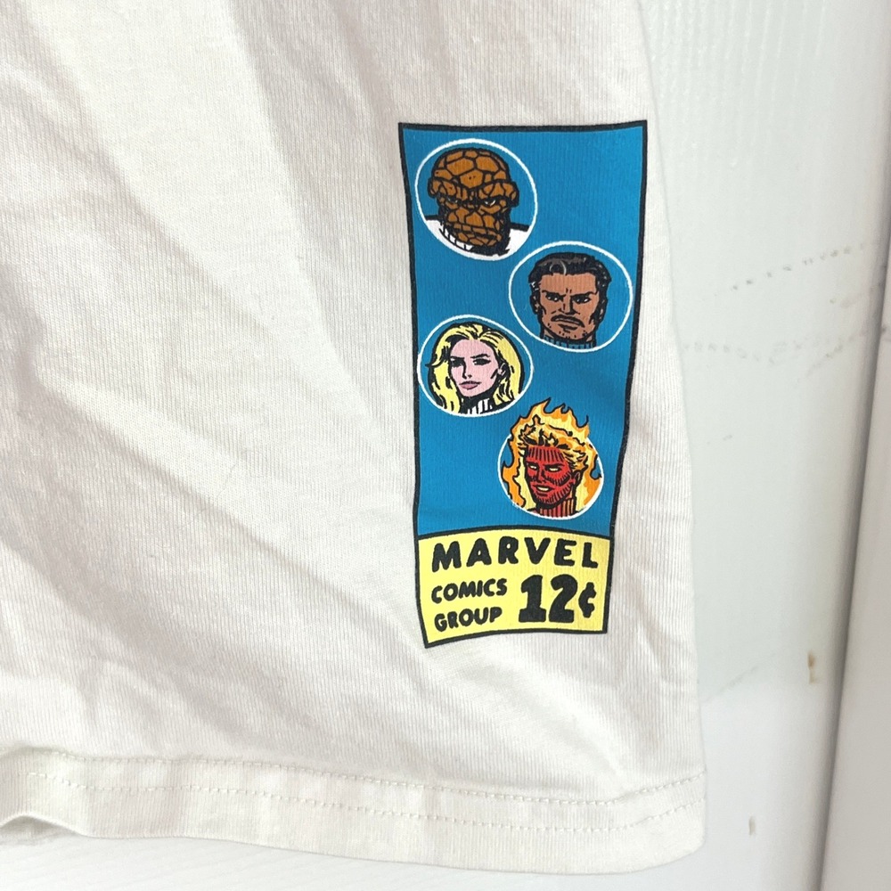 Spirit Jersey Fantastic 4 T-Shirt 3XL Mens Marvel Comic Ringer White Superhero - Picture 3 of 9